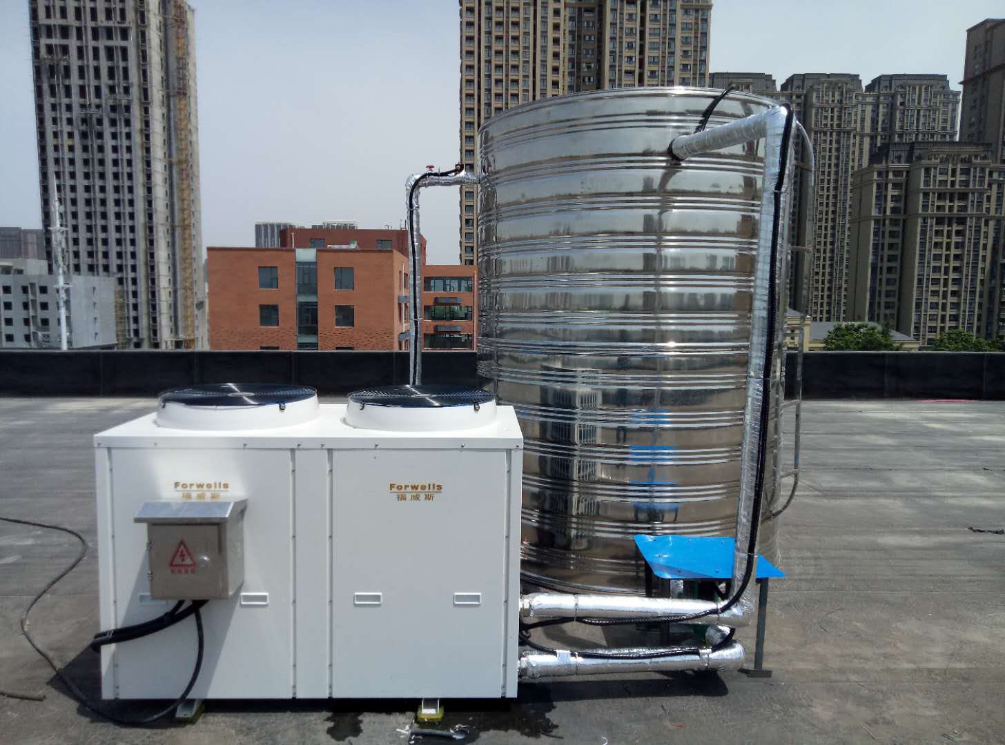 河南學(xué)校用空氣能熱水器，四季恒溫